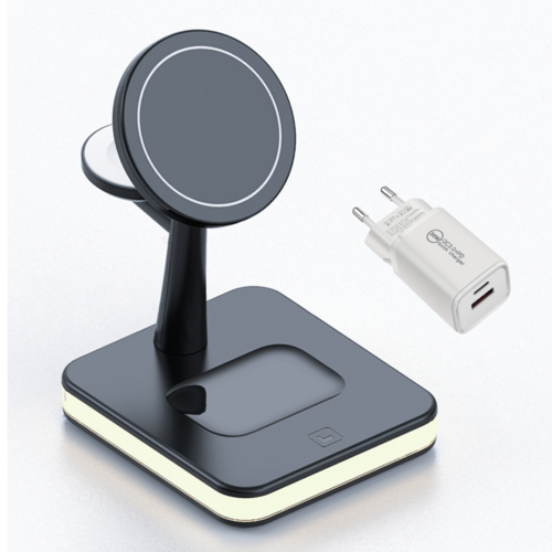 4 in 1 magnetic wireless charging station 30W PD adapter included! iPhone