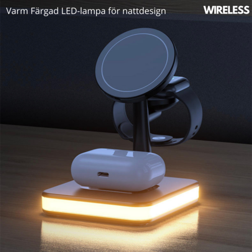 4 in 1 magnetic wireless charging station 30W PD adapter included! iPhone
