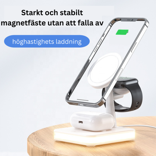 4 in 1 magnetic wireless charging station 30W PD adapter included! iPhone