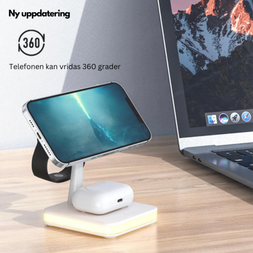 4 in 1 magnetic wireless charging station 30W PD adapter included! iPhone